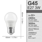 8Pcs E27 LED Bulbs AC 110V 220V 230V Boasting 3W 10W 20W 24W Lamp Warm White for Bedroom Balcony Lighting
