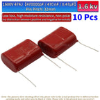 10Pcs CBB81 Metallized Polypropylene Film Capacitors High-Voltage 1.6 kV 1600 V 102j 104j 153 222 332 334 472 474 562 682J 0.1uf