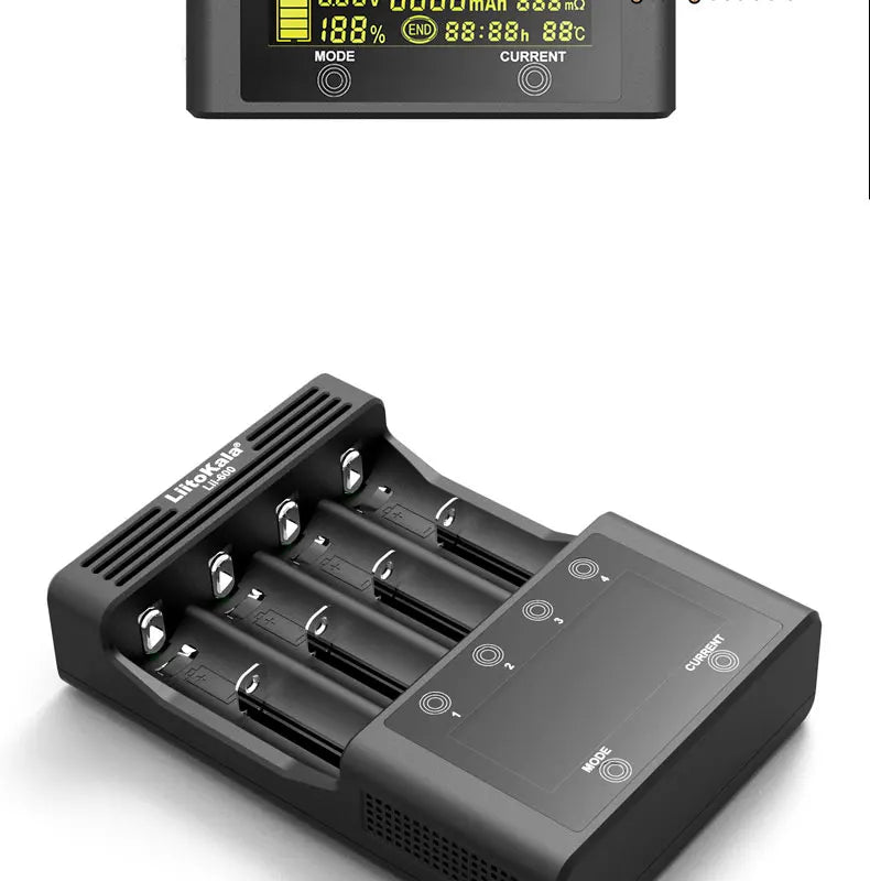 NEW LiitoKala Lii-600 Battery Charger For Li-ion 3.7V NiMH 1.2V battery Suitable 18650 26650 21700 26700 16340 14500 AA AAA