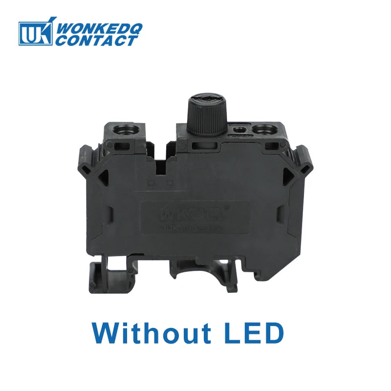5Pcs UK10-DREHSI Electrical Connector 24V/220V LED 1A/2A/4A/6A/10A Fuse UK10 Screw Cap Din Rail Terminal Block UK 10-DREHSILED