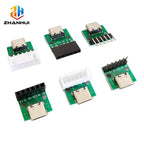 5/10/20Pcs USB 3.1 Type C 16 Pin to 6P 2.54mm Test PCB Board Adapter Connector Socket for Data Line Cable Transfer & Debugging