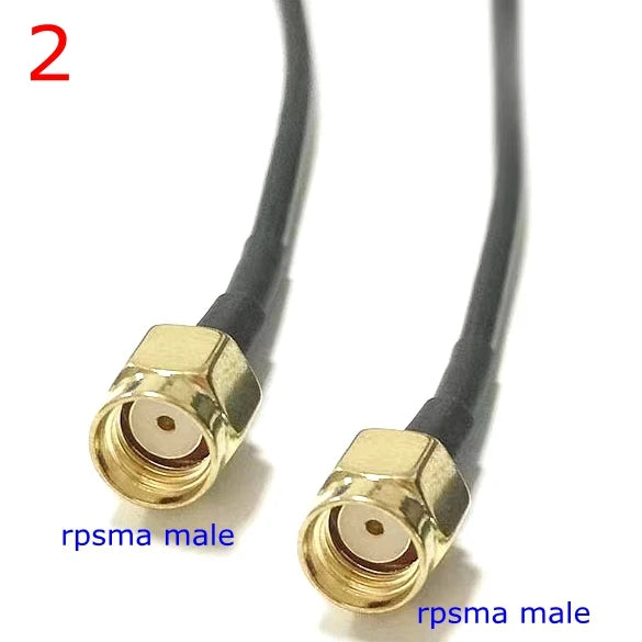 RG174 Coax Cable SMA Male To RPSMA Male Connector SMA To SMA Crimp for RG-174 Extension Copper Feeder Wire for Coax Card Antenna