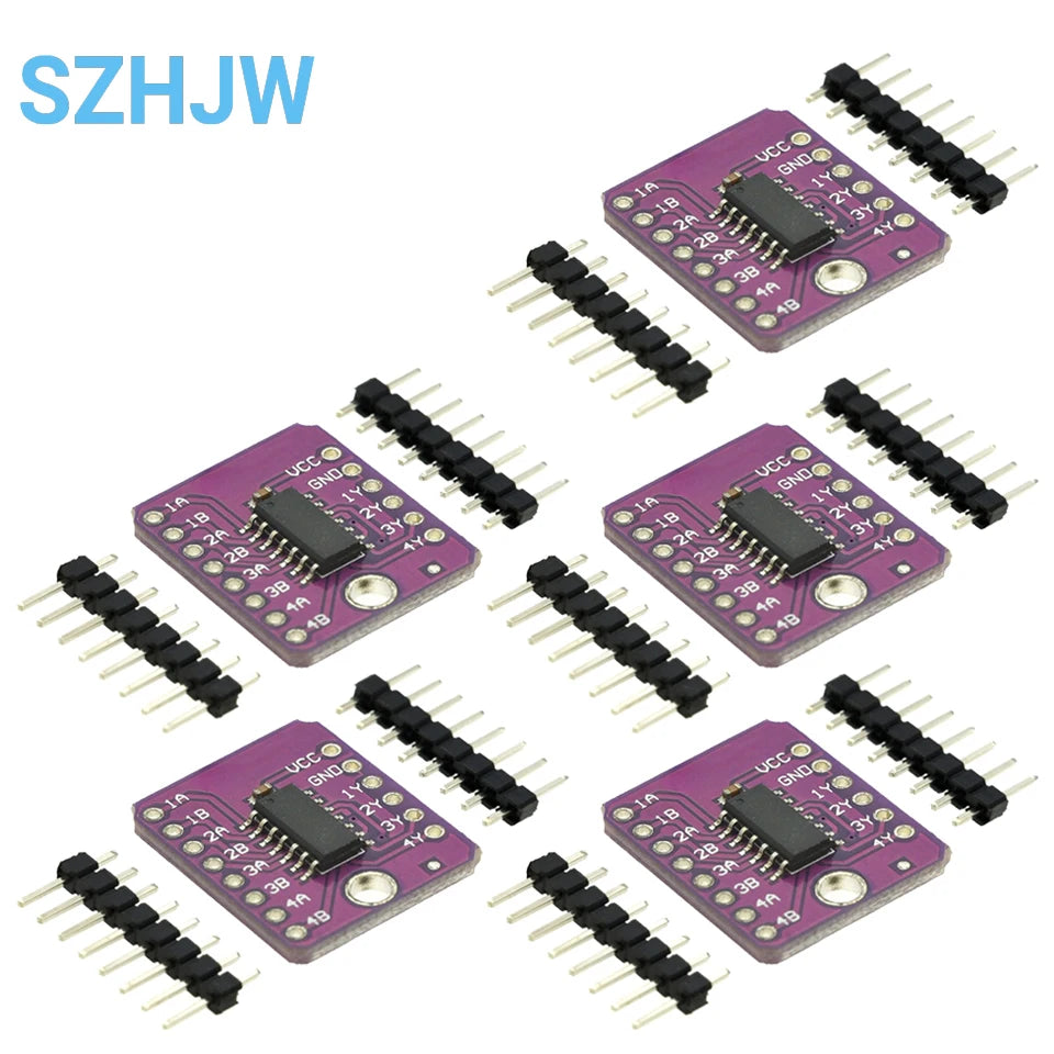 1-10PCS SN74HC00D Quad 2-Input NAND Gate IC Module DIP-14 5V Logic Level Converter for Digital Circuit DIY Electronics Projects