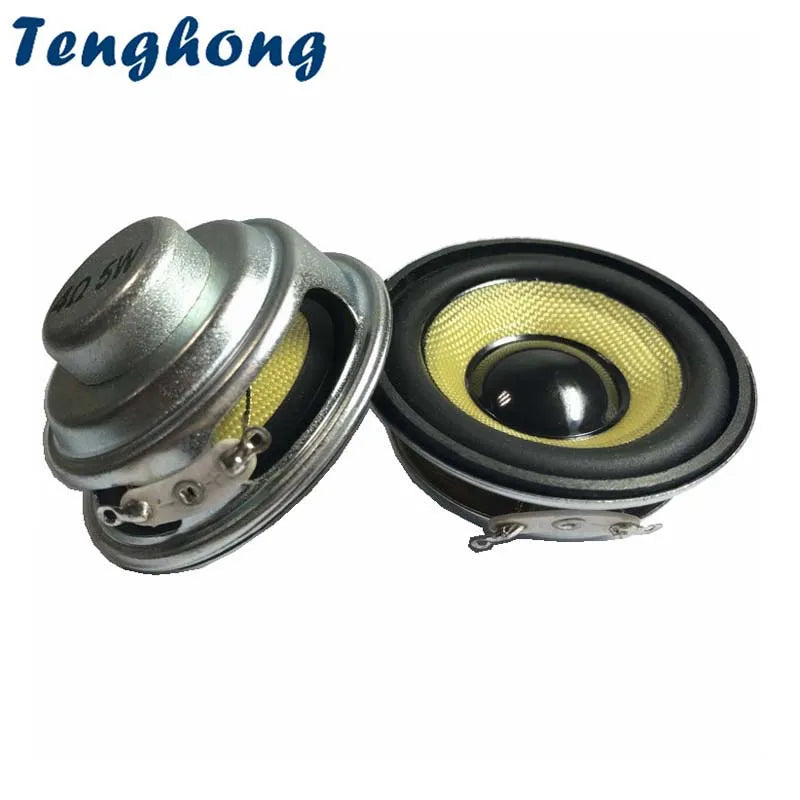 2pcs 2 Inch 50MM Full Range Speaker Unit 4 Ohm 8 Ohm 5W Round Fiberglass Bluetooth Audio Sound Loudspeaker For Home Theater DIY