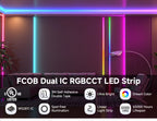 FCOB SPI RGBCCT IC LED Strip Light WS2811 Dual IC Addressable 840 LED Dream Color RGB+CW WW FOB High Flexible COB Lights DC24V