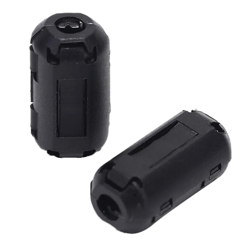 2pcs Black 5mm Clip-on Noise Ferrite Core Ring Bead Filter RFI EMI Cable Clip