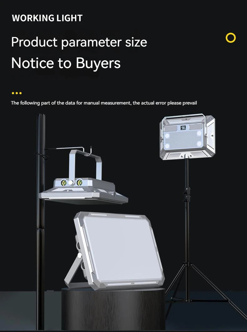 Outdoor Camping Light Super Bright Camping Floodlight Magnetic Rechargeable Led Work Light