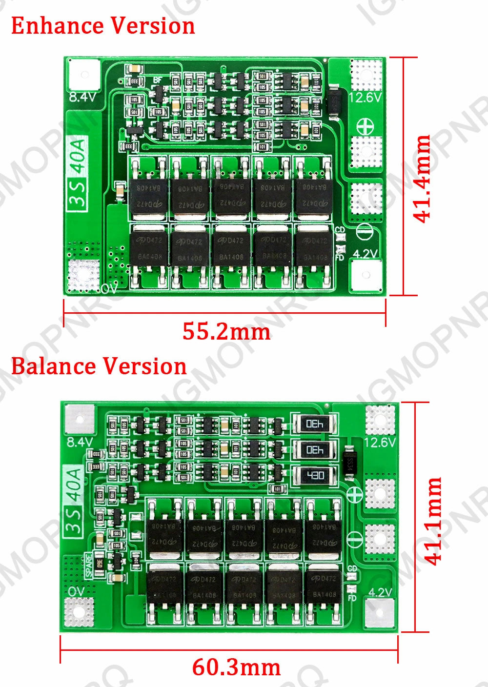 3S 6A 8A 10A 20A 25A 30A 40A 60A Li-ion Lithium Battery 18650 Charger PCB BMS Protection Board For Drill Motor Lipo Cell Module