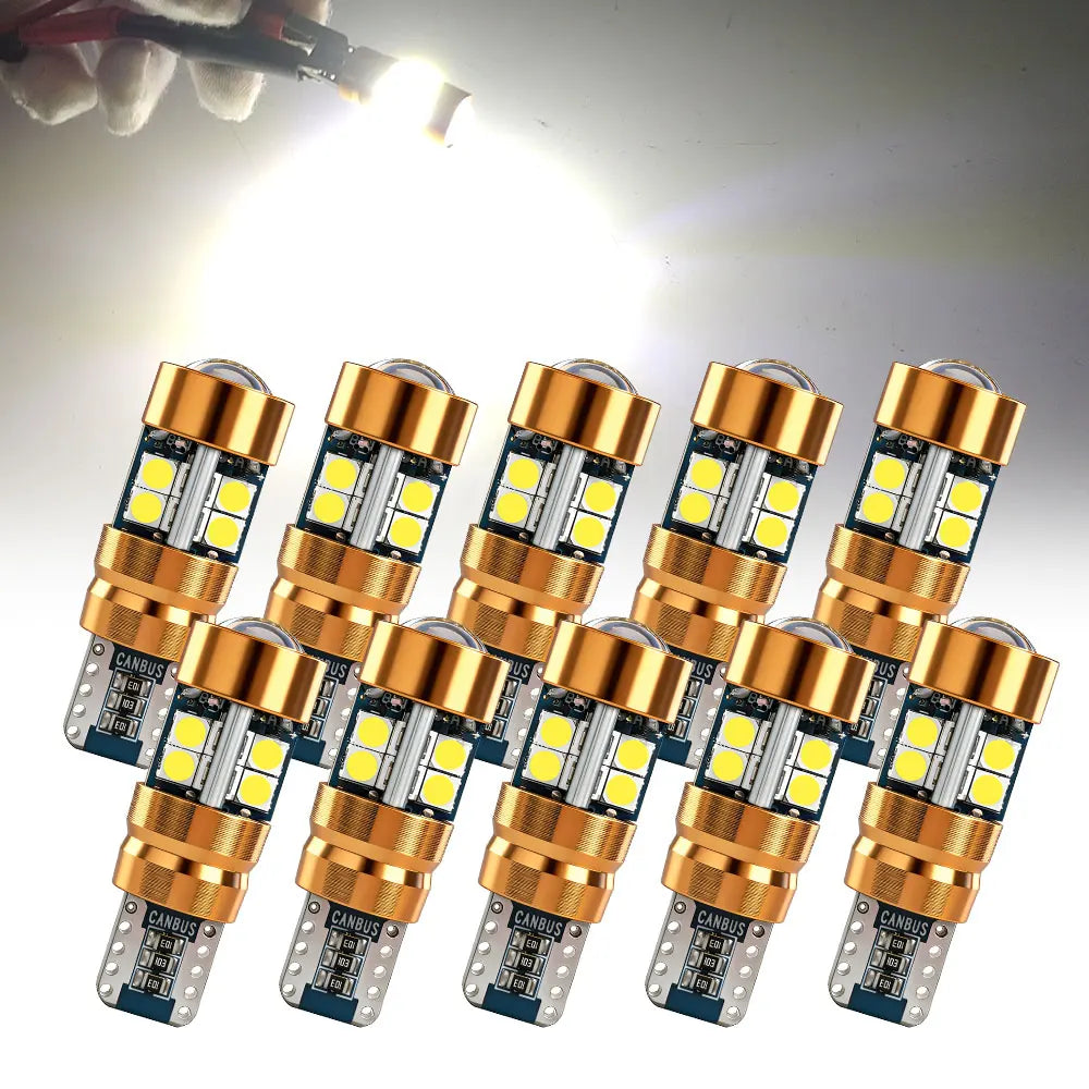2/6/10PCS LED Signal Light Bulb Package 3030 12V 24V DC Orange Amber 158 175 Position 2821 Parking 2827 2525 T10 Car Truck Bulbs