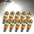 2/6/10PCS LED Signal Light Bulb Package 3030 12V 24V DC Orange Amber 158 175 Position 2821 Parking 2827 2525 T10 Car Truck Bulbs