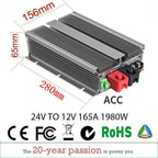24V TO 12V 100A -300A DC DC Step Down Converter Regulator Voltage Output Power Supply Module for Cars Solar Reducer Module ROHS