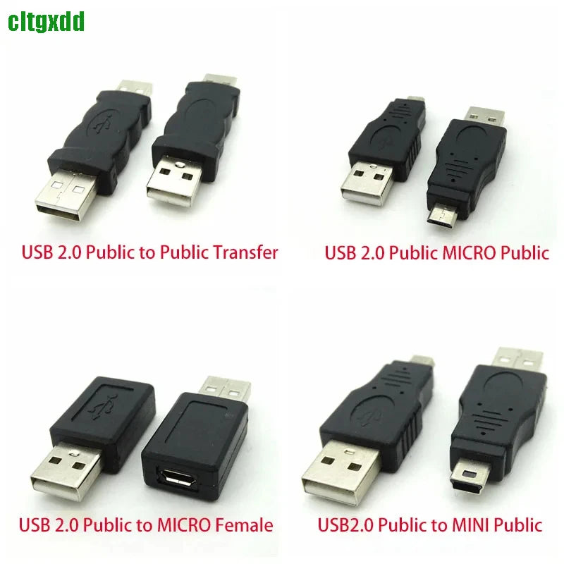 Cltgxdd USB 2.0 Adapter Mini 5P to A Male Female Micro to USB Android Data Side T Port Converter Selector Connector