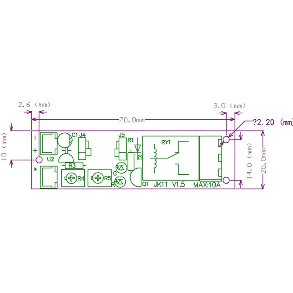 JK11 0-24H Cycle dual-Adjustable Timer Delay On/Off Switch Relay DC 5V 12V 24V Timer Delay Relay Module Electronic Component