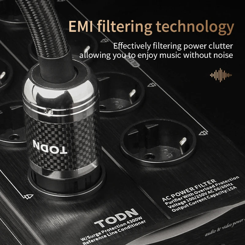 HIFI Power Filter HiFi Lightning Protection Anti-Interference PA Audio Power Purifier EU Dedicated Power Strip