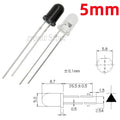 10 Pair 3mm 5mm 940nm LED Infrared Emitter and IR Receiver Diode Diodes F3 F5 Photodiode LED Flame Sensor DIY PCB