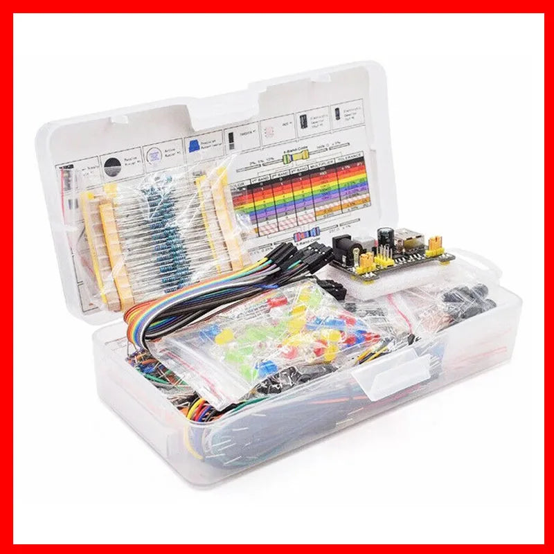 Electronic Components Electrolytic Capacitor Resistor led 830 Hole Breadboard Kit MB-102 for UNO R Component Pack Beginner Start