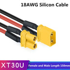 Amass XT60 Cable Connector Male Female XT60H Plug with Sheath Cover 14AWG 12AWG Silicon Wire  XT90 for RC Lipo Battery FPV Drone