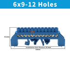 OMCH Terminal Bar 7x10 9x14mm Brass Ground Neutral Block High Conductivity Bridge Connector for Power Distribution Cabinet
