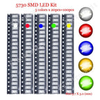 SMD LED Assorted Kit 0402 0603 0805 1206 1210 5730 5050 Purple Pink Fast flashing Warm Cool White Red Green Blue Yellow Orange