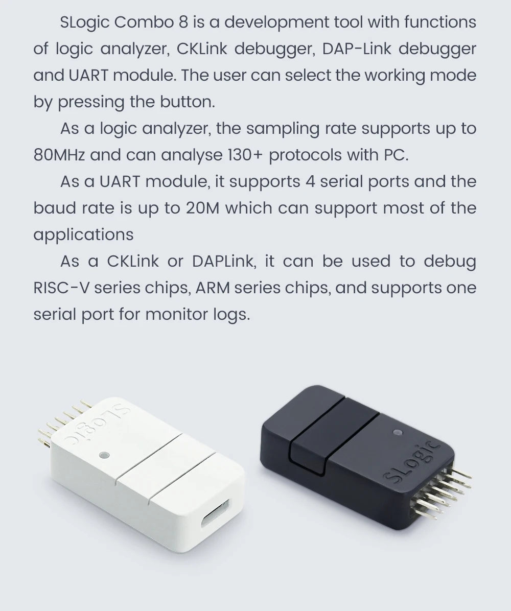 Sipeed SLogic Combo 8 Logic Analyzer  DAPLink CKLink Debugger Tool