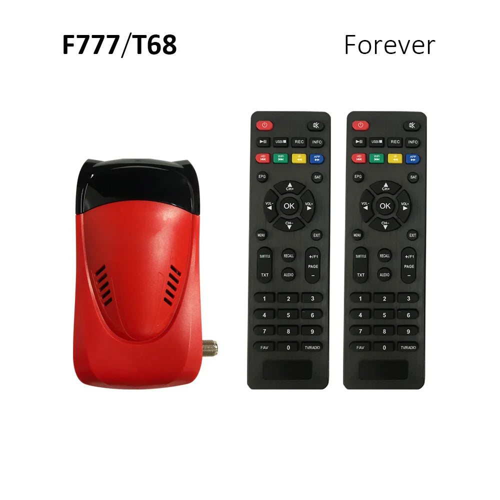 F777 T68 DVB S2X Forever 1080P HD Digital Satellite Receiver Supports Blind Scan HEVC H.265 Dual RCU MEA SE Asia APL5 Decoder