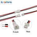 Micro 1.25 2Pin Wire Connectors Plug Jack Mini  PH1.25mm 2P Male Female Socket Battery Charging Cable Terminal Length 15CM