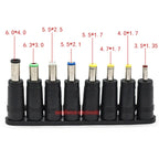 8Pcs AC DC 5.5X 2.1 MM Female Jack Plug Adapter Connectors TO 6.3 6.0 5.5 4.8 4.0 3.5mm 2.5 2.1 1.7 1.35mm Male Power Adaptor