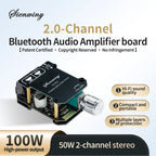 KEBIDU 2.1 Channel Digital Audio Amplifier 200W Bluetooth Audio Amplifier Board Module 12/24V Subwoofer Stereo HiFi Amp Speaker