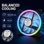 Computer Case PC Cooling Fan RGB Adjust LED 120mm Quiet + IR Remote New Computer Cooler Cooling RGB Case Fan For CPU