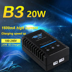 Professional 10W 20W B3 Compact Balance Charger 100 - 240V With 3 Led Light for 2S 3S 7.4V 11.1V Lithium LiPo Battery B3AC