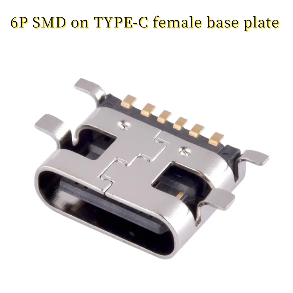 USB Connector Type C Female Charging Port Jack 2/4/6/16 Pin Type-C Socket PCB Soldering SMD SMT DIY Repair Type C Adapter