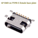 USB Connector Type C Female Charging Port Jack 2/4/6/16 Pin Type-C Socket PCB Soldering SMD SMT DIY Repair Type C Adapter