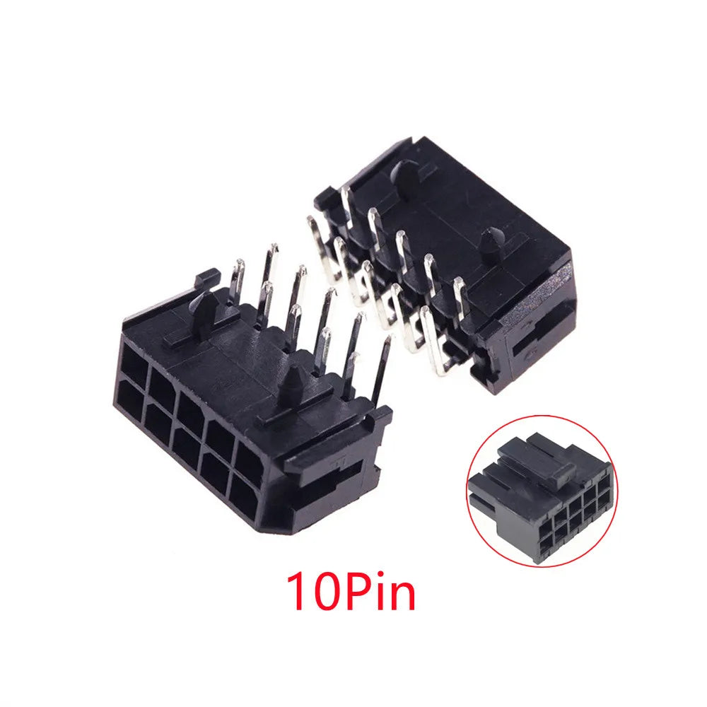 10/100Pcs 3.0mm Wafer Micro-Fit 3.0 Connector PCB Male Header Right Angle 2 4 6 8 10 12 14 16 18 20 22 24 Pin Board Solder 43045