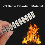10/20 Pack Terminal Block, 12-Position Dual Row Terminal Strip Screw Terminal Electric Barrier Block for Small Home Projects