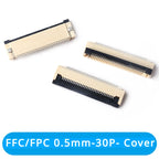 50Pcs/lot FFC FPC Connector 0.5mm 1.0mm 4P/6P/8P/10P/12/14/16/20/24/30/32/40P Pin Flip Type Ribbon Flat Connector Bottom Contact