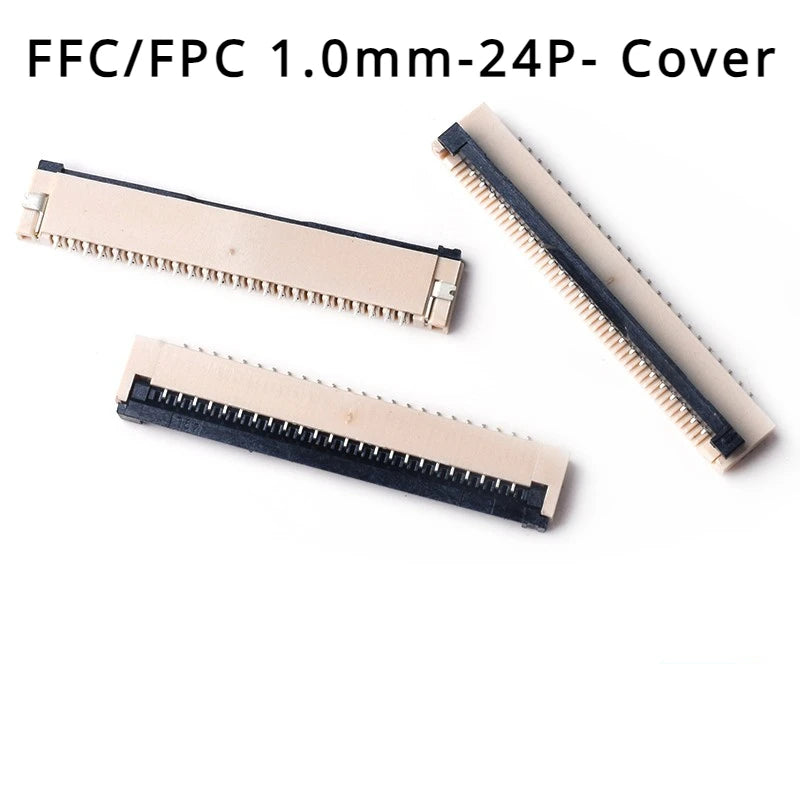 50Pcs/lot FFC FPC Connector 0.5mm 1.0mm 4P/6P/8P/10P/12/14/16/20/24/30/32/40P Pin Flip Type Ribbon Flat Connector Bottom Contact