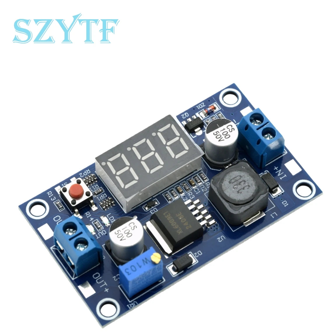 Upgraded XL6009 Boost Module 5-32V to 5-40V 4A with Digital Voltmeter & Calibration Function