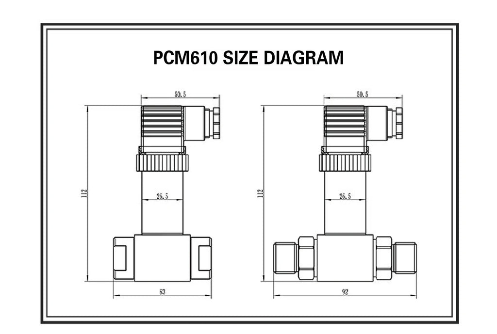 HTP‑610 Compact Differential Pressure Transmitter Diffused Silicon Sensor RS485/Analog Output ‑10kPa‑100MPa G1/4 G1/2