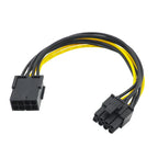 PCIe 6pin to 6 2 pin PCI 8pin Adapter Splitter Power Extension Cable,Power Supply PCI-e 6-pin to 8-pin for PCI Express GPU