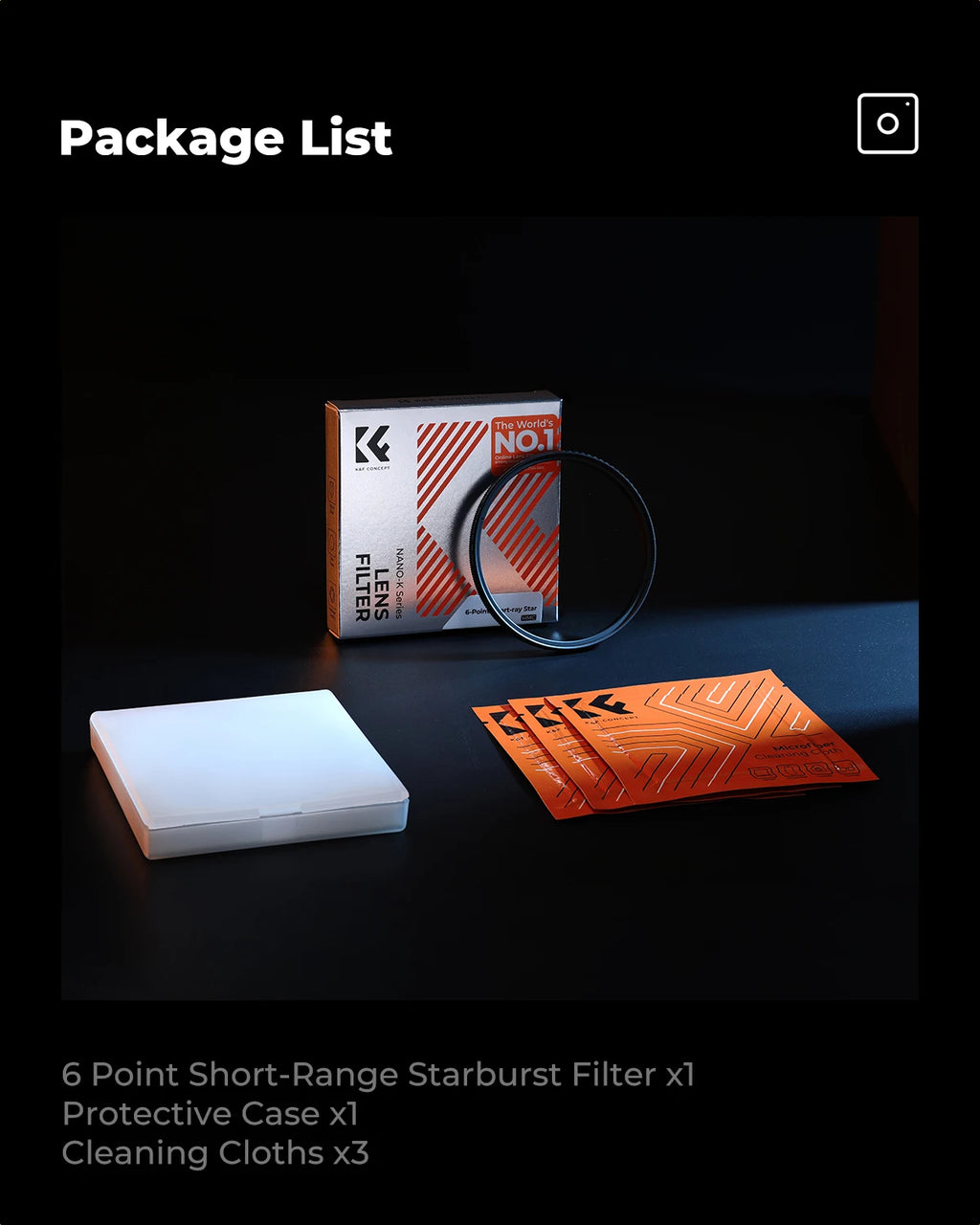 K&F CONCEPT Effects Filters Kaleidoscope Prism/Spiral Halo/Split Diopter/Motion Blur/4 6 8 Points Camera Lens Filter Photography