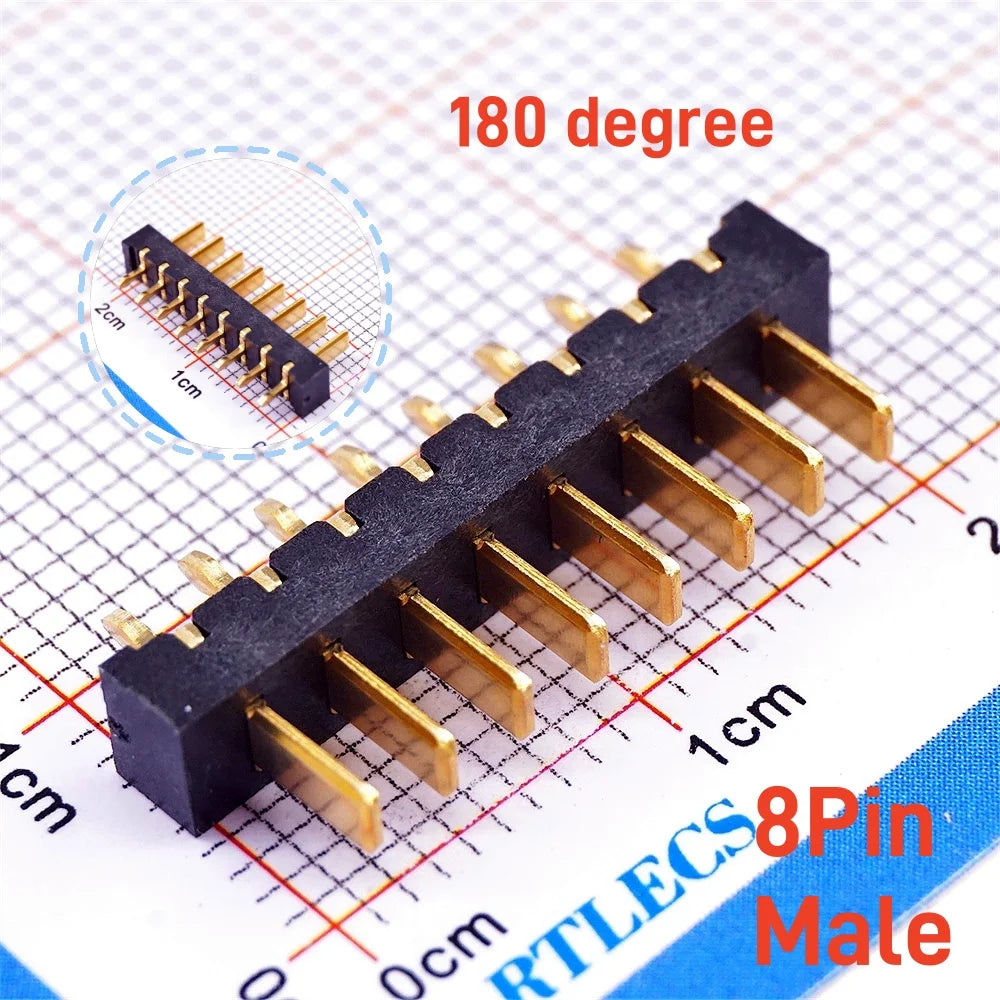 5/20 Pcs Pitch 2.5 MM 8 Positions Female Blade Socket Receptacle Male Header Battery Connector Right Angle Through Holes 7A