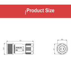 10pcs Exceedconn EC Industrial Aviation Circular 2 Core M20 2Pin Electrical Connector Waterproof  10A 15A Docking Cable Adapter