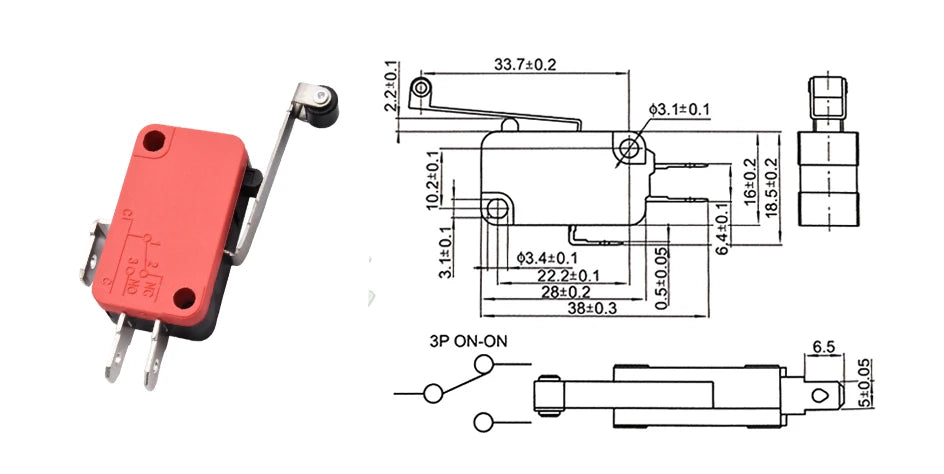 5/10pcs Micro SPDT On Off Momentary Switch Travel Limit Switch 1NO1NC Roller Lever V-15 V-151 V-152 V-153 V-154 V-155 V-156-1C25