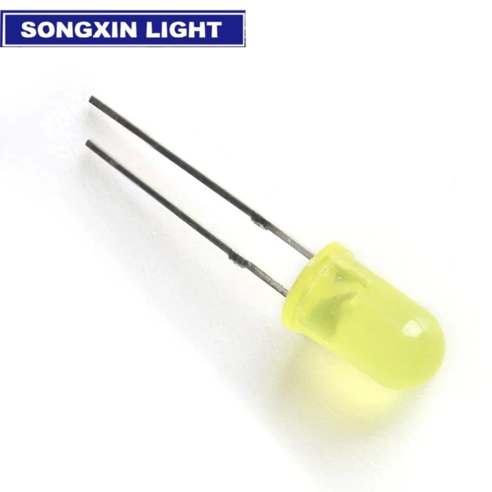 SAMIROB 50PCS LED Diode 5MM Blue Green Orange Red White Yellow F5 Led Light Emitting Consumer Electronics