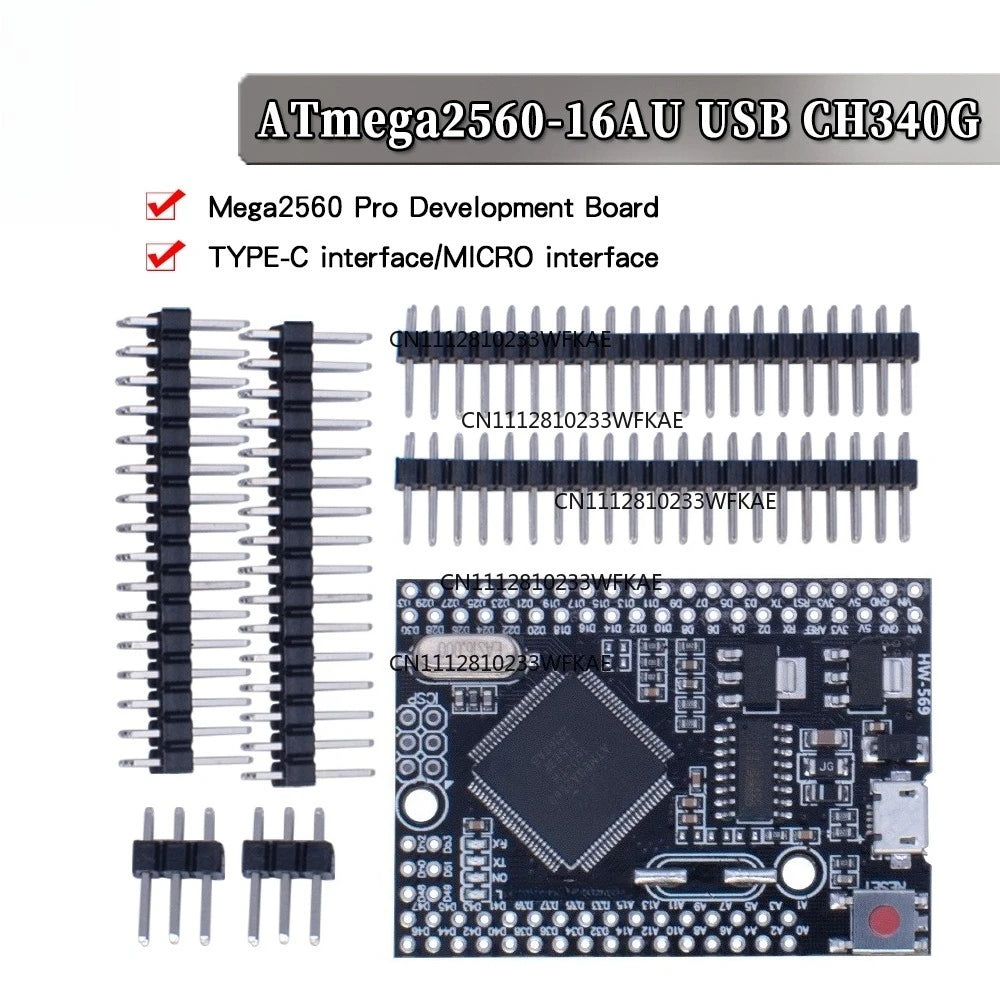 For Mega 2560 PRO MINI Micro 5V (embedded) CH340G ATmega2560-16AU with male header for Arduino Mega