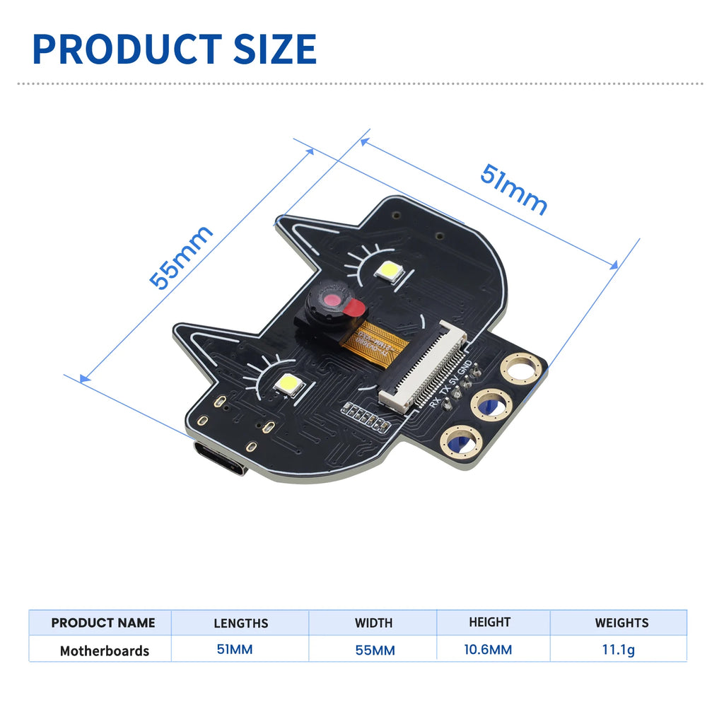 Keyestudio Fox:bit ESP32-S3 Camera Built-in 520 KB SRAM and External 8MB PSRAM Supports OV2640 and OV7670 Cameras WIFI Upload