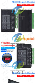 TZT 1/3PCS Stepper Motor Driver TB6600 23 Nema 34 42/57/86 Nema17 4A DC9-40V 1 Axis Stepping Motor CNC Engraving Machine