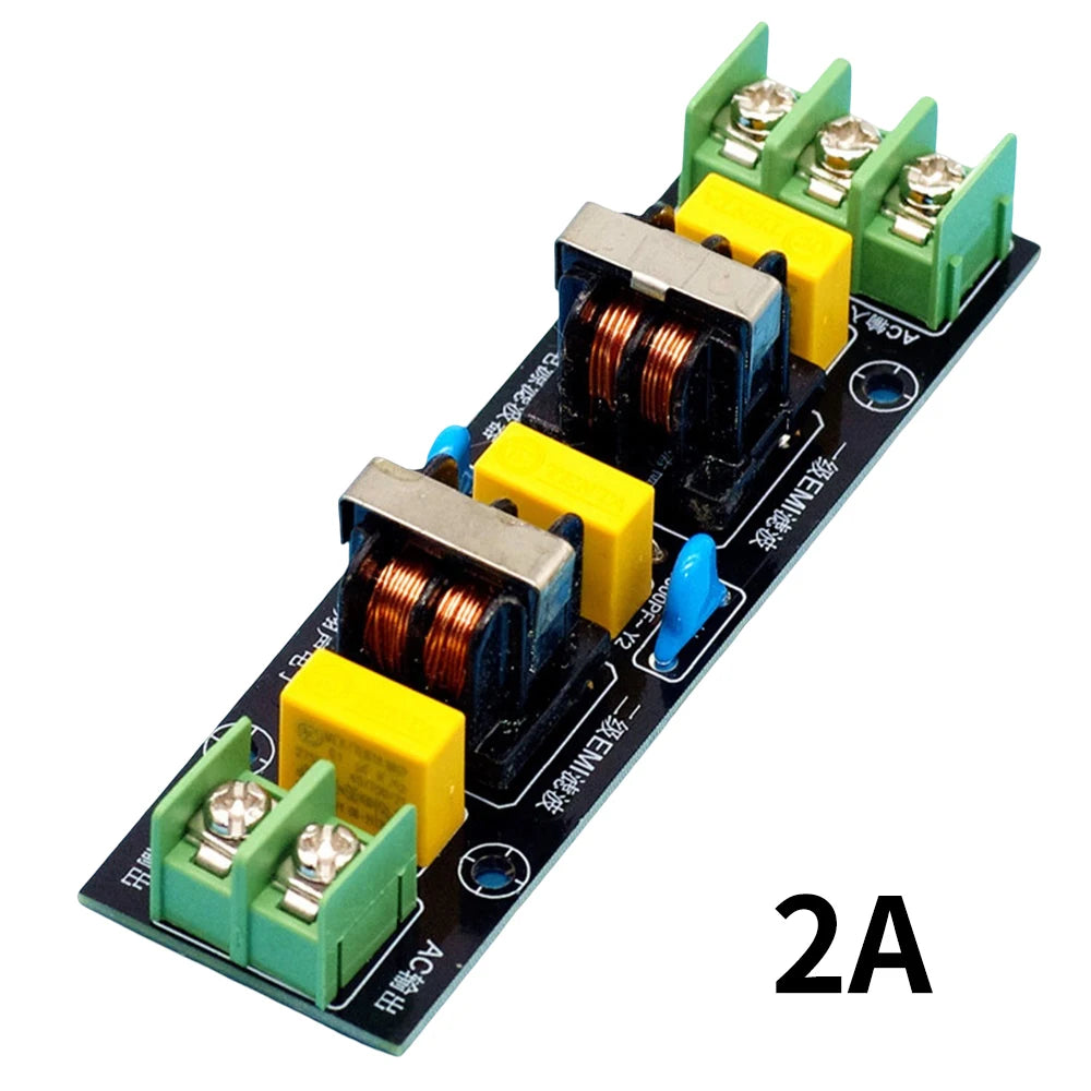 Power Supply Filtering Board Power Supply Filter EMI High Frequency Two-stage Power Low-pass Filter Board 2A-18A DIY Audio