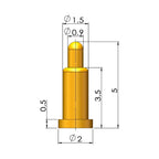 5Pcs Battery Spring Loaded Pogo Pin Connector SMD Needle PCB Height 2 3 4 5 6 7 8 9 10 11 12 13 14 16 17 18 22 MM Test Probe