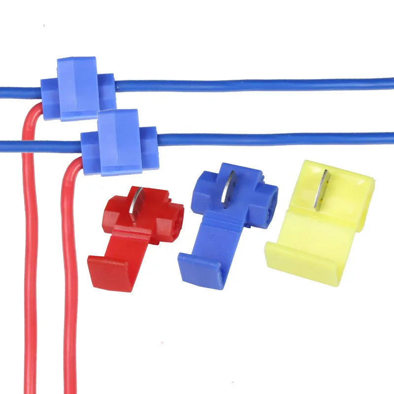 50/20/10PCS Quick Splice Wire Connector AWG22-18 Without Breaking Cable Insulated Crimp Quick Splice Electrical Terminals